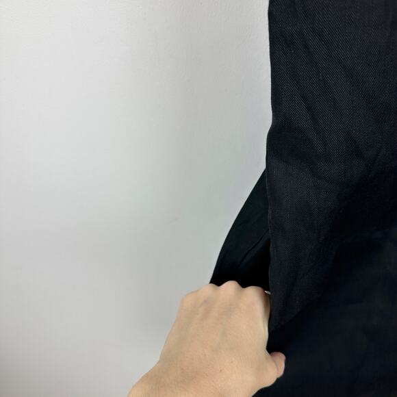 Madewell Squareneck Romper Jet Black Minimalist Linen Blend Classic US 6 NWT - Picture 10 of 15